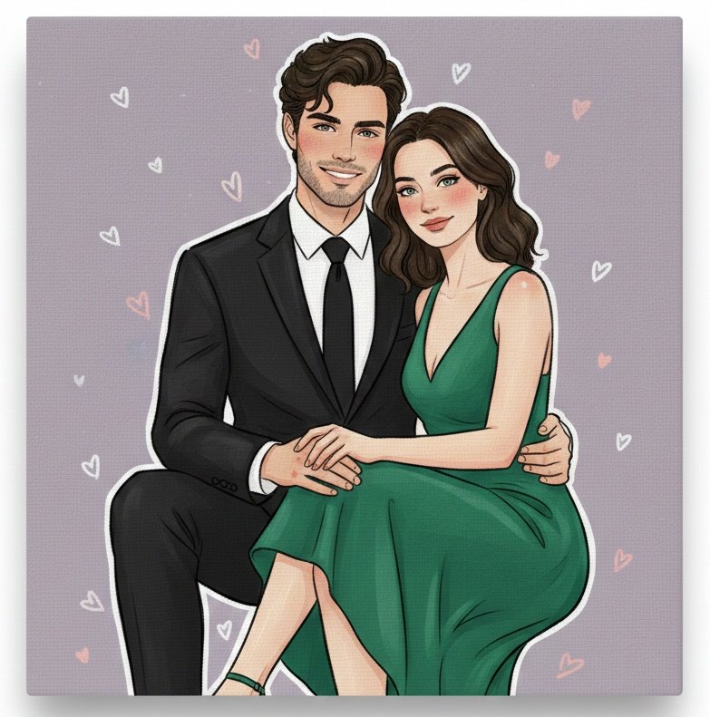 ai cartoon couple generator example 4