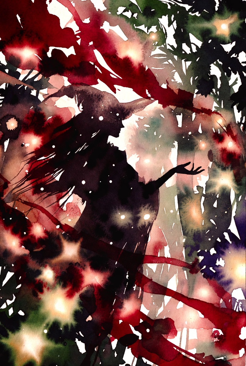 seedream 5 lite watercolor witch concept example